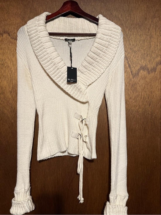 Ulla Johnson Sweaters - Ulla Johnson Cream Ribbed V-Neck Knit Sweater Size M